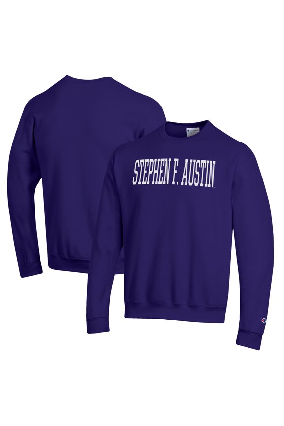 Men's Champion Purple Stephen F Austin Lumberjacks Eco Powerblend Crewneck Sweatshirt