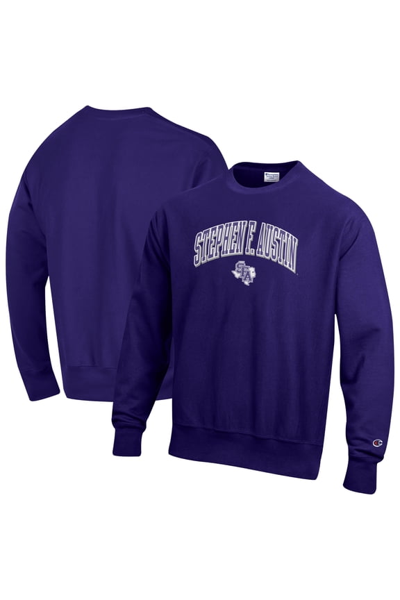 Men's Champion Purple Stephen F Austin Lumberjacks Reverse Weave Sweatshirt