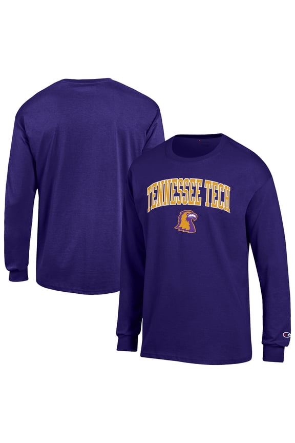 Men's Champion Purple Tennessee Tech Golden Eagles Campus Long-Sleeve T-Shirt
