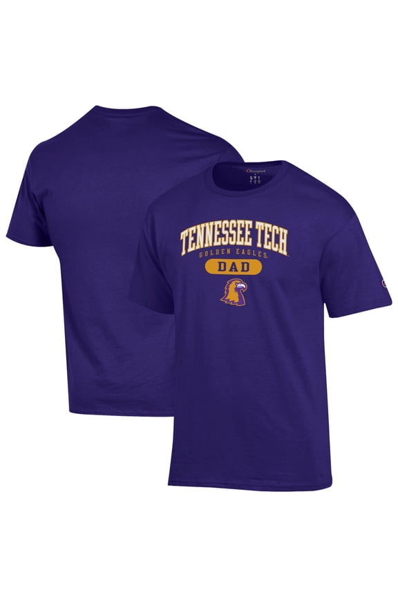 Men's Champion Purple Tennessee Tech Golden Eagles Dad Pill Box Jersey T-Shirt