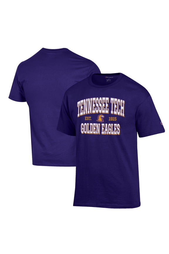 Men's Champion Purple Tennessee Tech Golden Eagles Est. Date Jersey T-Shirt