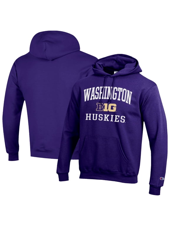 Men's Champion Purple Washington Huskies Big 10 Powerblend Pullover Hoodie