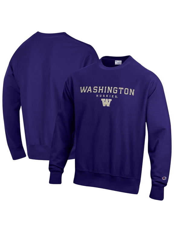 Men's Champion Purple Washington Huskies Relentless Reverse Weave Sweatshirt