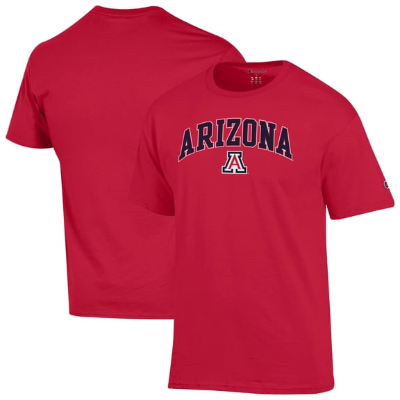 Men's-Champion  Red Arizona Wildcats Arch Over Logo T-Shirt