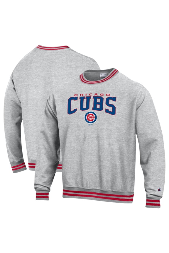 Men's Champion Red Chicago Cubs Reverse Weave Sweatshirt