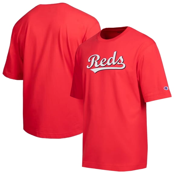 Men's Champion Red Cincinnati Reds All Star Chenille Wordmark T-Shirt