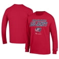 thumbnail image 1 of Men's Champion Red Columbus Blue Jackets Long-Sleeve Jersey T-Shirt, 1 of 3
