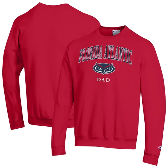 Men's Champion Red Florida Atlantic Owls Arch Dad Eco Powerblend Sweatshirt
