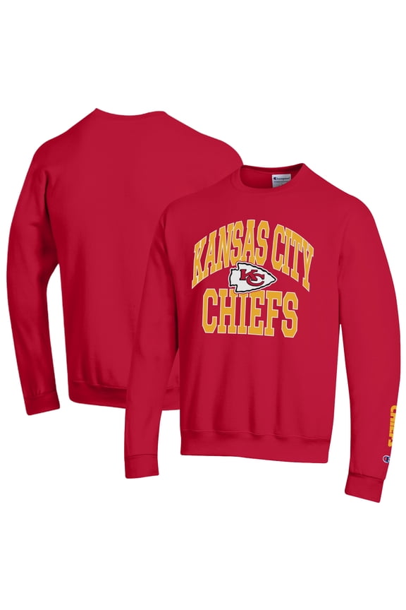 Men's Champion Red Kansas City Chiefs Powerblend Fleece Sweatshirt