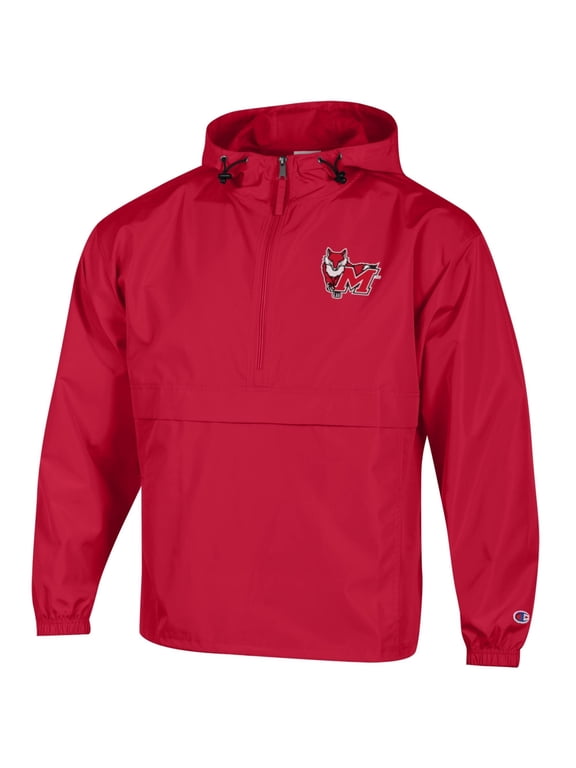 Men's Champion Red Marist Red Foxes Packable Half-Zip Hooded Jacket