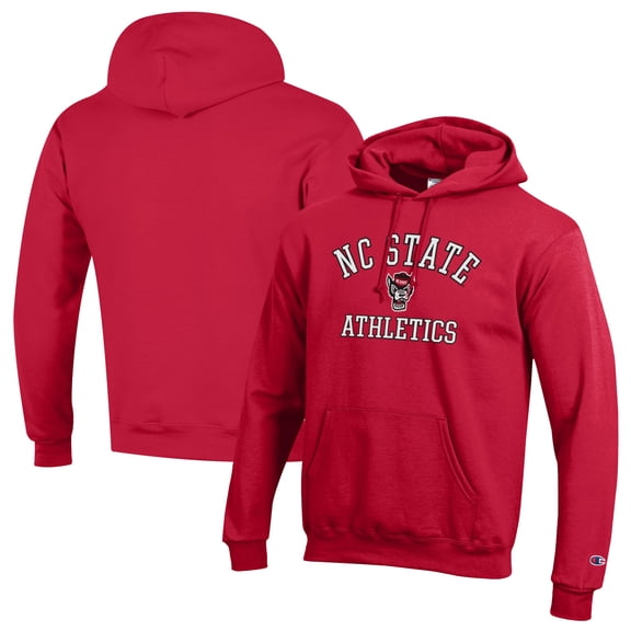Men's Champion  Red NC State Wolfpack Athletics Logo Pullover Hoodie