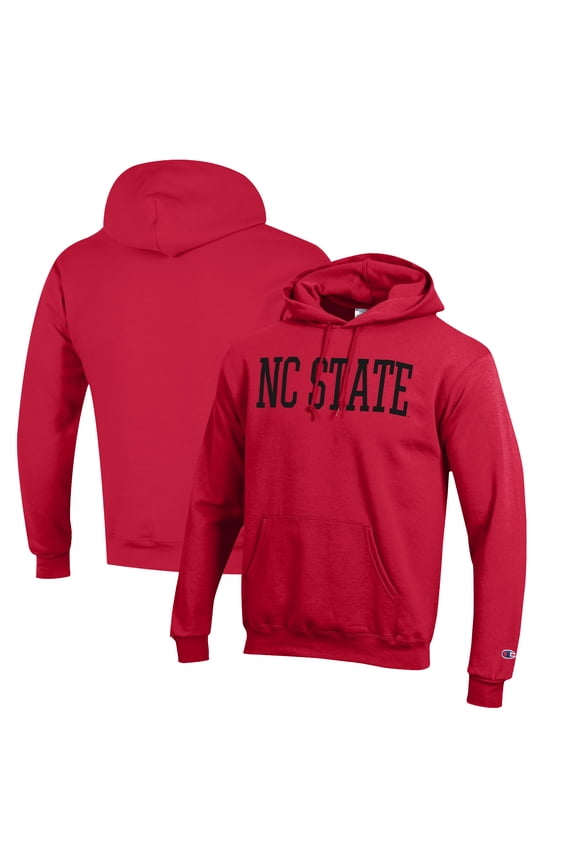 Men's Champion Red NC State Wolfpack Eco Powerblend Pullover Hoodie
