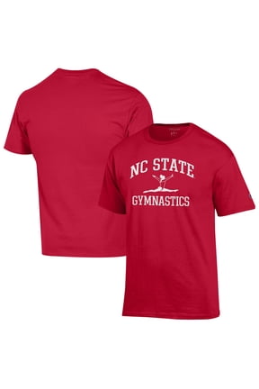 Men's Champion  Red NC State Wolfpack Gymnastics Icon T-Shirt