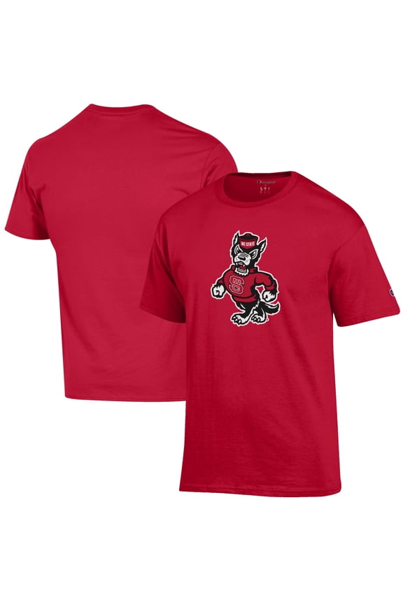 Men's Champion Red NC State Wolfpack Primary Jersey T-Shirt