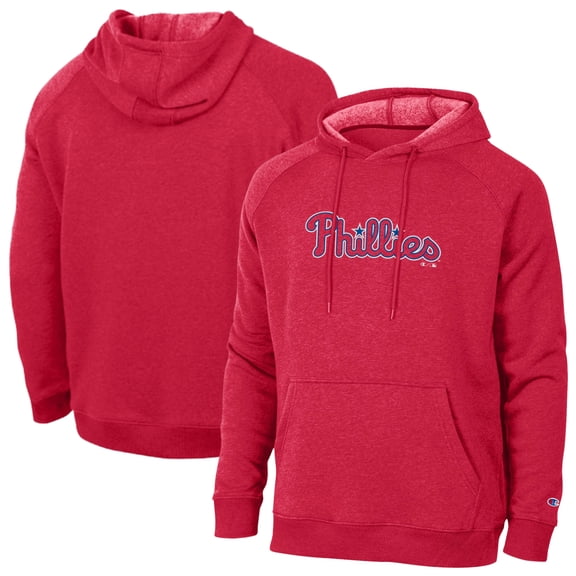 Men's Champion  Red Philadelphia Phillies Triumph Tri-Blend Raglan Hoodie