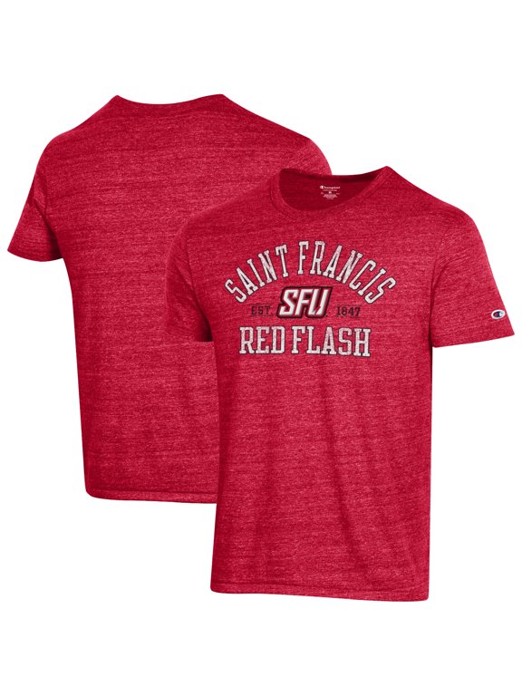 Men's Champion Red Saint Francis Red Flash Ultimate Triblend T-Shirt