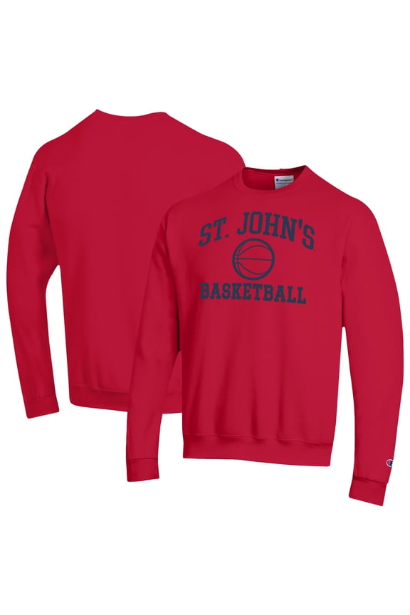 Men's Champion Red St. John's Red Storm Eco Powerblend Sweatshirt