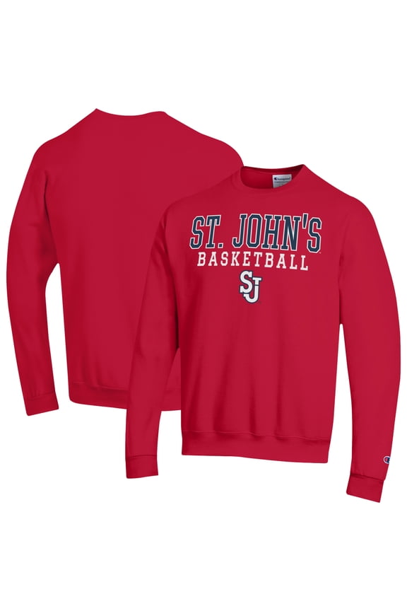 Men's Champion Red St. John's Red Storm Eco Powerblend Sweatshirt