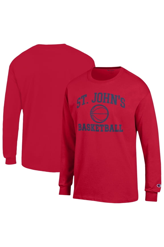 Men's Champion Red St. John's Red Storm Jersey Long Sleeve T-Shirt