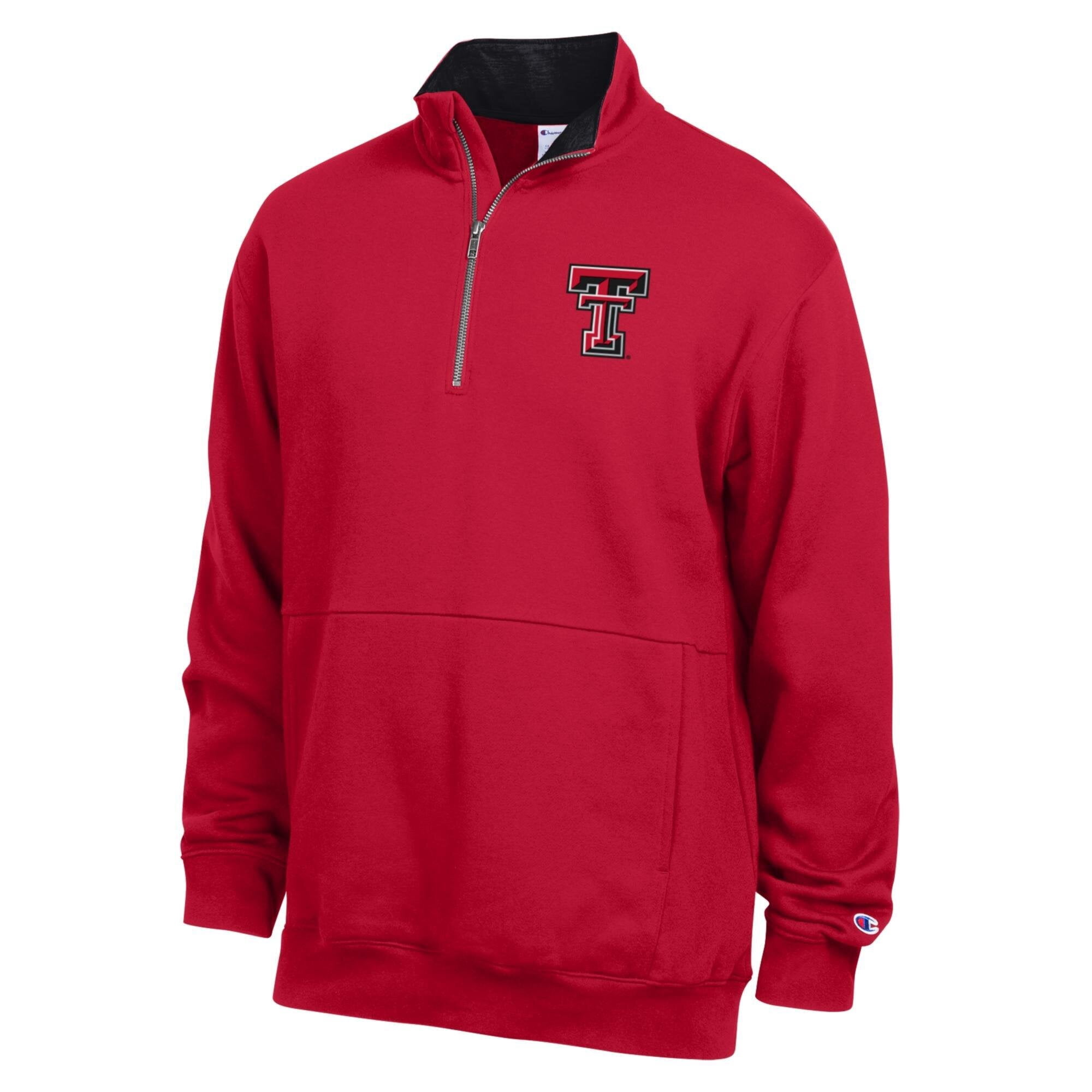 Red Man Fall Sign Men's Champion Red Texas Tech Red Raiders Fleece Quarter-Zip Pullover ...
