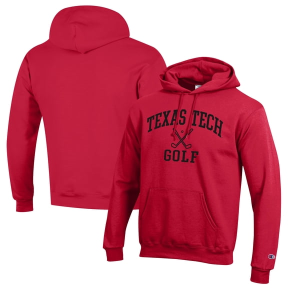 Men's Champion  Red Texas Tech Red Raiders Icon Golf Powerblend Pullover Hoodie