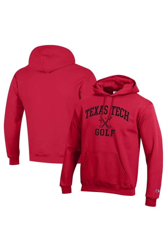 Men's Champion  Red Texas Tech Red Raiders Icon Golf Powerblend Pullover Hoodie