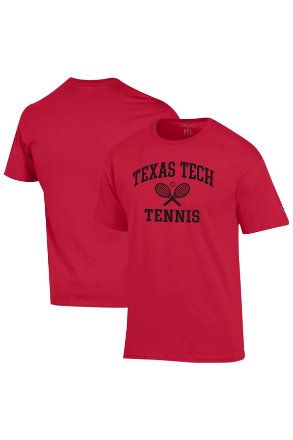 Men's-Champion Red Texas Tech Red Raiders Tennis Icon T-Shirt