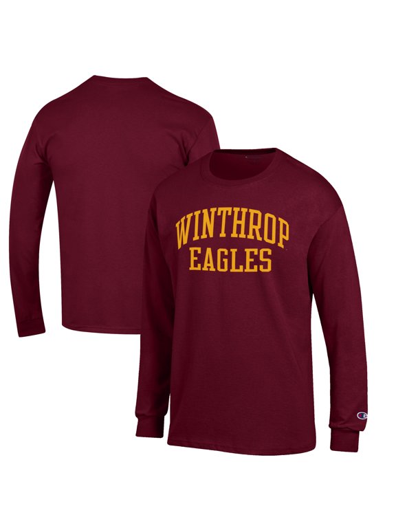 Men's Champion Red Winthrop Eagles Jersey Long Sleeve T-Shirt