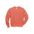 thumbnail image 1 of Men's Champion Reverse Weave Crew, All Over Logo Scribble Groovy Papaya L, 1 of 4
