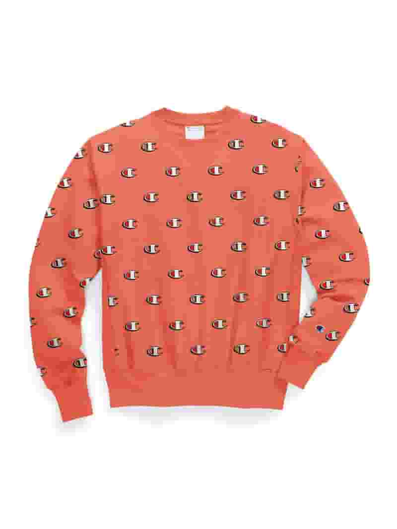 Logo Groovy Groovy Papaya Champion Shirt Men's Champion Reverse