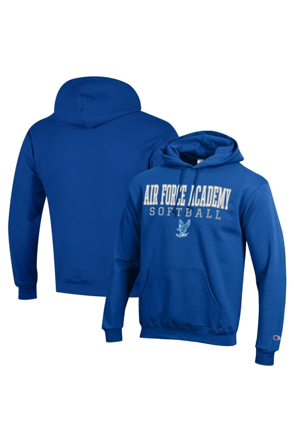 Men's Champion Royal Air Force Falcons Softball Stack Pullover Hoodie