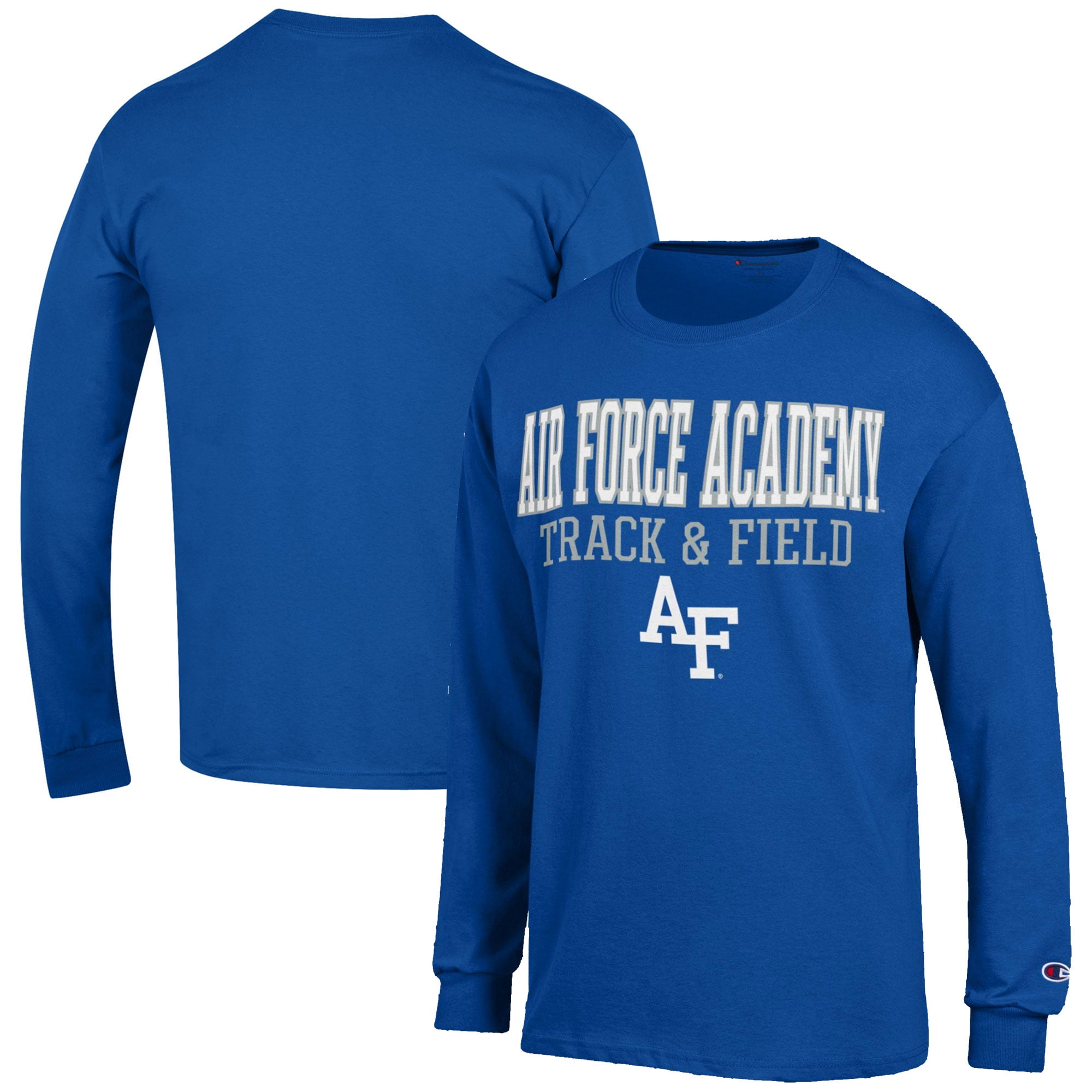Men's Champion  Royal Air Force Falcons Track & Field Stack Long Sleeve T-Shirt