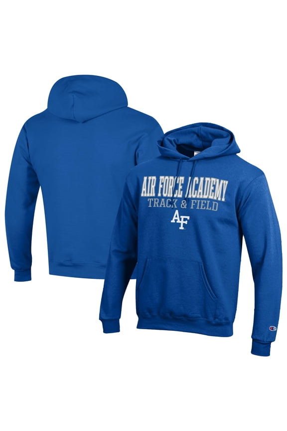 Men's Champion  Royal Air Force Falcons Track & Field Stack Powerblend Pullover Hoodie