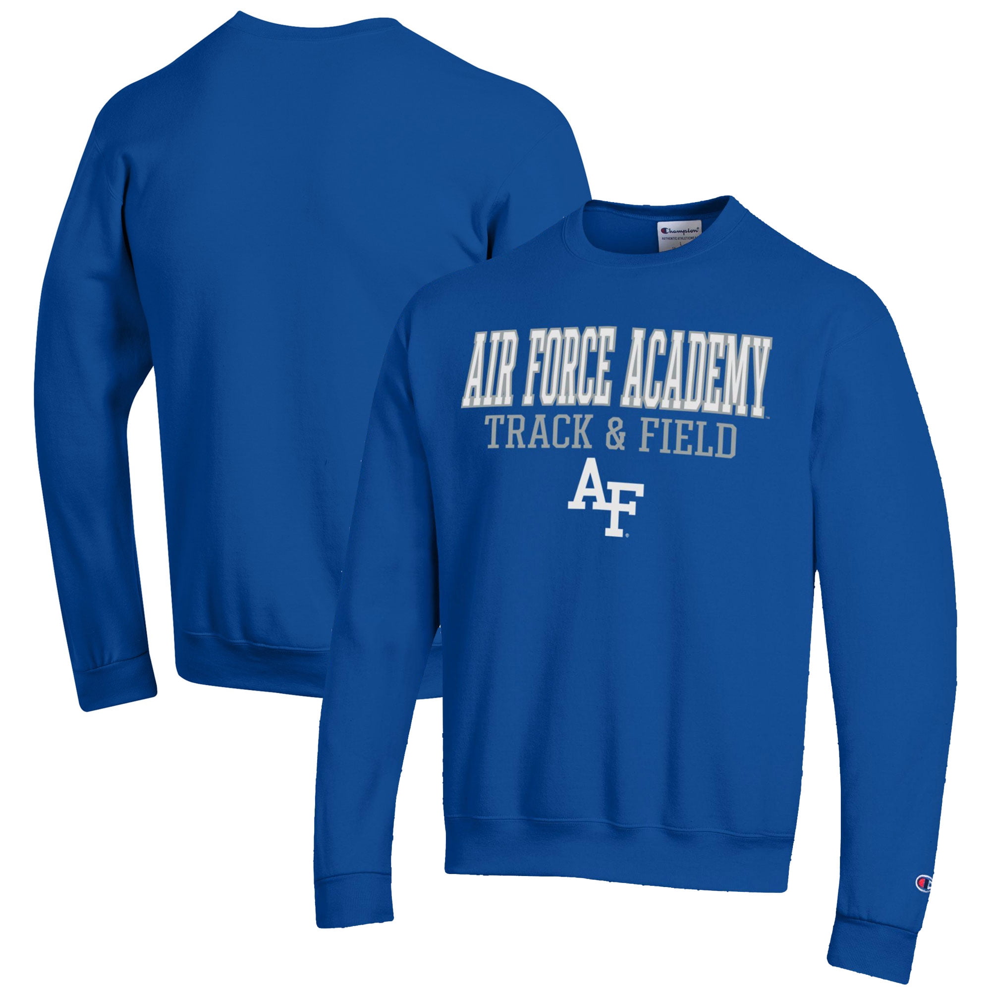 Men's Champion  Royal Air Force Falcons Track & Field Stack Powerblend Pullover Sweatshirt
