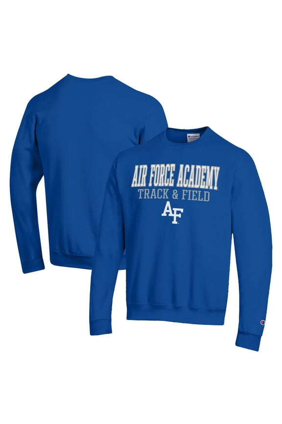 Men's Champion  Royal Air Force Falcons Track & Field Stack Powerblend Pullover Sweatshirt