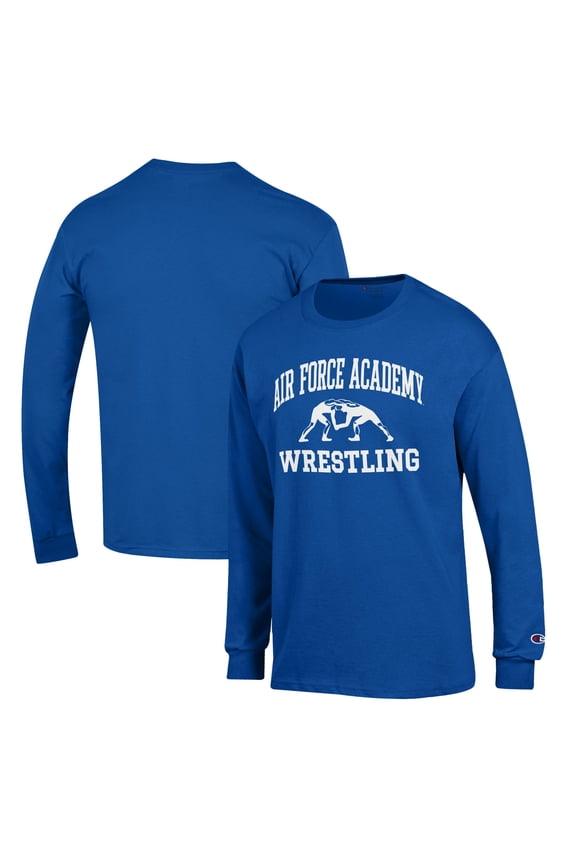 Men's Champion Royal Air Force Falcons Wrestling Icon Long Sleeve T-Shirt