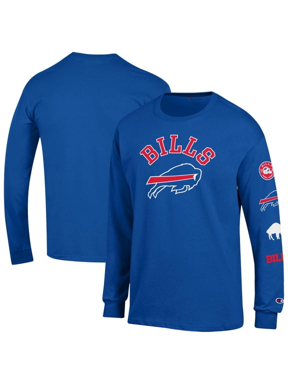 Men's Champion Royal Buffalo Bills Seal Long Sleeve T-Shirt