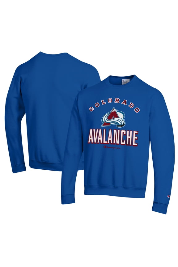 Men's Champion Royal Colorado Avalanche Eco Powerblend Crewneck Sweatshirt