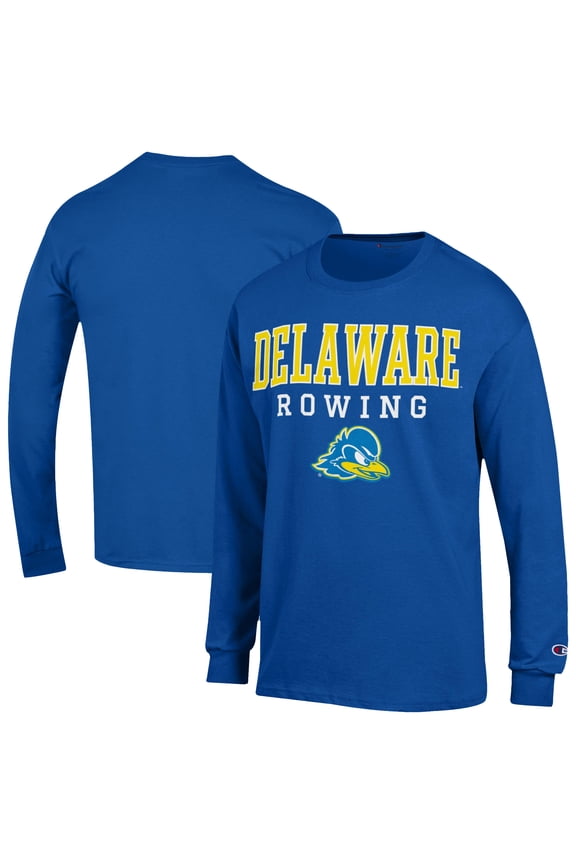Men's Champion Royal Delaware Fightin' Blue Hens Rowing Jersey Long Sleeve T-Shirt