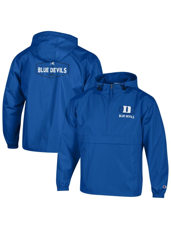 Men's Champion Royal Duke Blue Devils Delay Packable Half-Zip Jacket