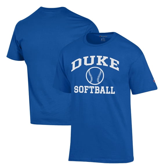 Men's Champion  Royal Duke Blue Devils Icon Logo Softball T-Shirt