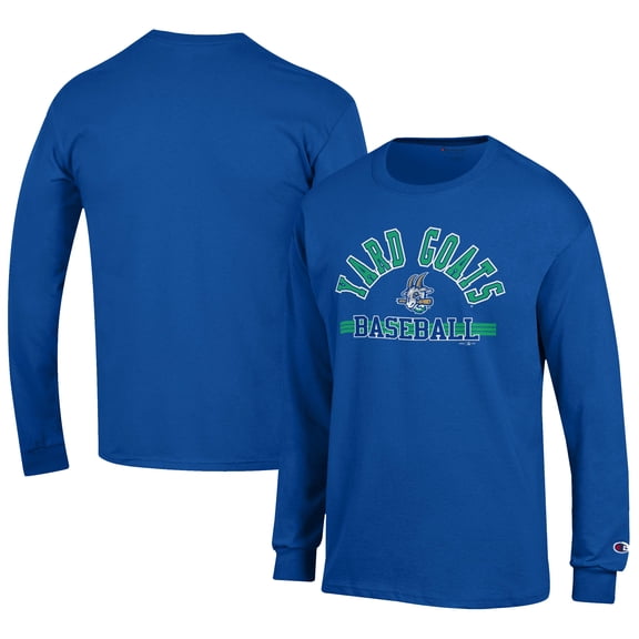 Men's Champion Royal Hartford Yard Goats Jersey Long Sleeve T-Shirt