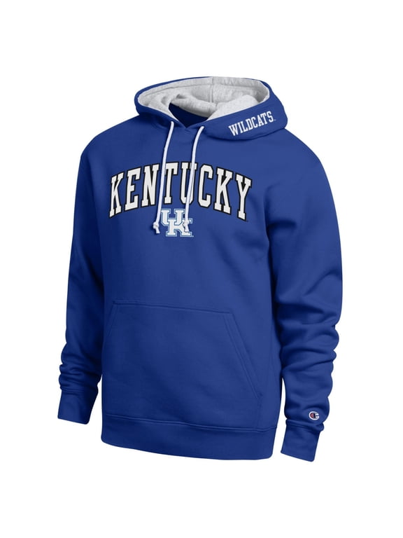 Men's Champion Royal Kentucky Wildcats Arch Tackle Twill Hoodie