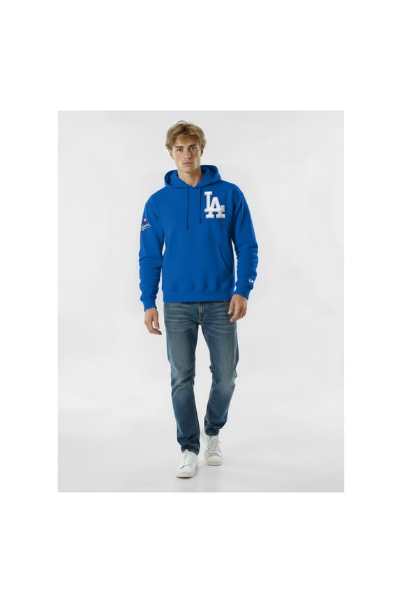 Men's Champion Royal Los Angeles Dodgers Reverse Weave Chenille Hoodie