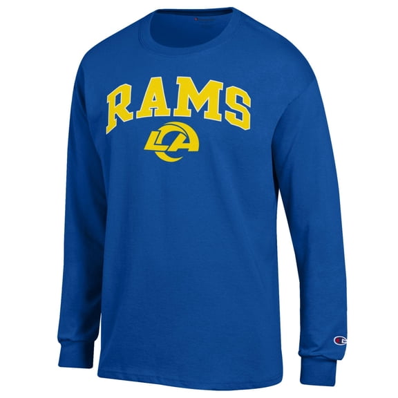 Men's Champion Royal Los Angeles Rams Arch Over Logo Long Sleeve T-Shirt