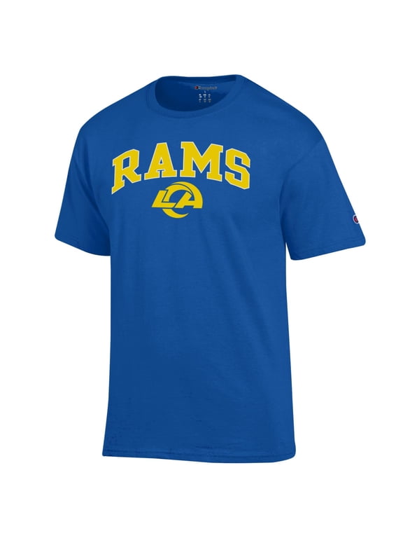 Men's Champion Royal Los Angeles Rams Arch Over Logo T-Shirt