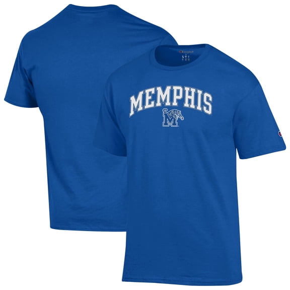 Men's-Champion Royal Memphis Tigers Arch Over Logo T-Shirt