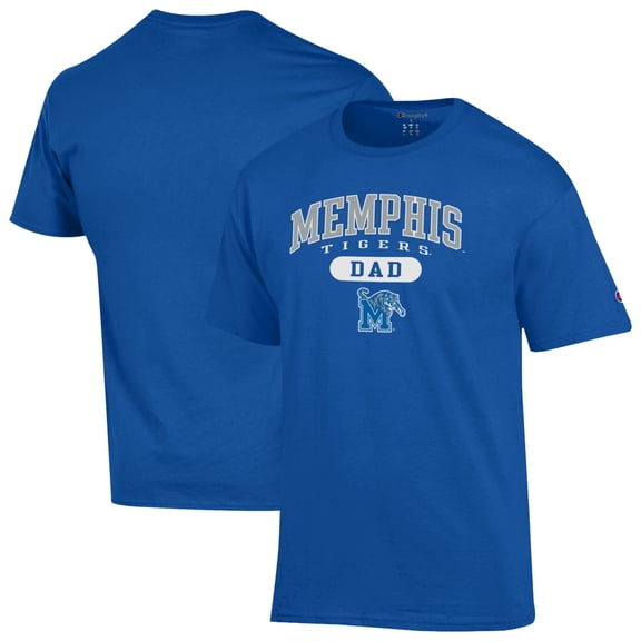 Men's Champion Royal Memphis Tigers Dad Pill Box Jersey T-Shirt