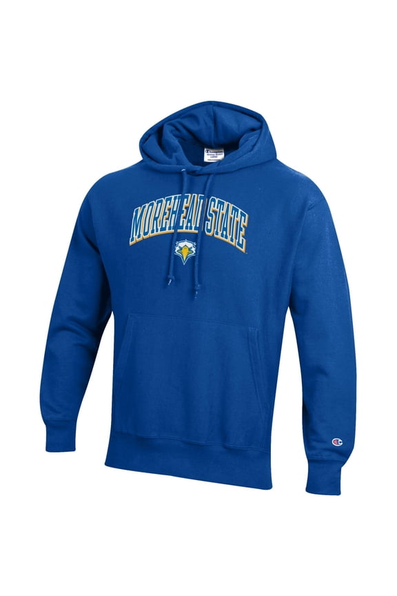 Men's Champion Royal Morehead State Eagles Arch Logo Reverse Weave Hoodie