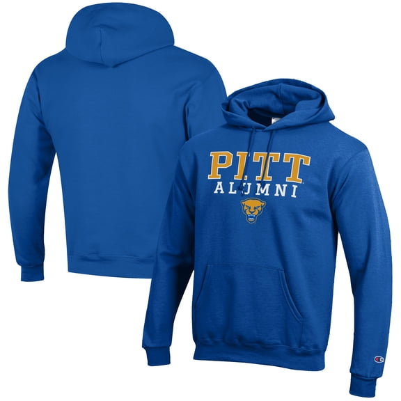 Men's Champion Royal Pitt Panthers Alumni Logo Stack Pullover Hoodie